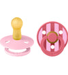 BIBS Colour Fopspenen - Maat 1 - 2-pack - Rond - Baby Pink/Coral - BIBS - 0-6 mnd - Fopspenen
