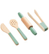 Sebra Houten Speelgoed - Keukengerei set - Groen - Sebra - OneSize - Speelkeukens