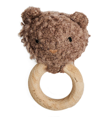 Smallstuff Rammelaar - Bear - Wol - Rose Brown - Smallstuff - OneSize - Ramelaren