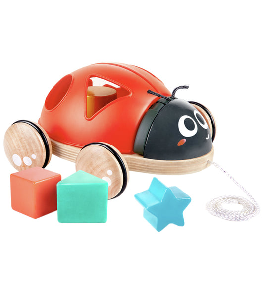 Hape Trekspeelgoed - Lieveheersbeestje m. Blokken - Hape - OneSize - Trekspeelgoed