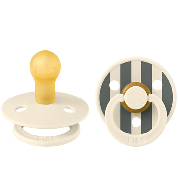 BIBS Colour Fopspenen - Maat 1 - 2-pack - Rond - Ruby Pijn Mix - BIBS - 0-6 mnd - Fopspenen
