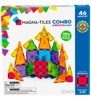 Magna-Tiles Magneetset - 46 Onderdelen - MicroMAGS & Combo - Magna-Tiles - OneSize - Magnetisch speelgoed