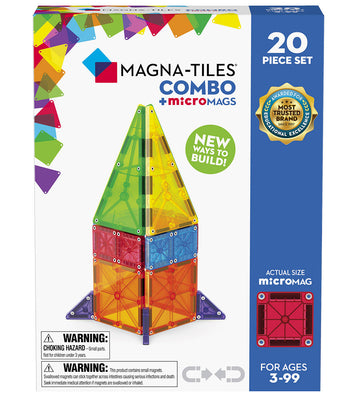 Magna-Tiles Magneetset - 20 Onderdelen - MicroMAGS & Combo - Magna-Tiles - OneSize - Magnetisch speelgoed