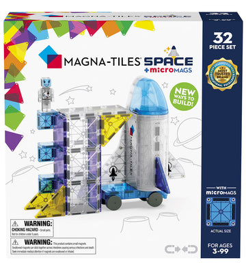 Magna-Tiles Magneetset - 32 Onderdelen - Space + MicroMAGS - Magna-Tiles - OneSize - Magnetisch speelgoed