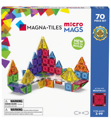 Magna-Tiles Magneetset - 70 Onderdelen - MicroMAGS - Magna-Tiles - OneSize - Magnetisch speelgoed