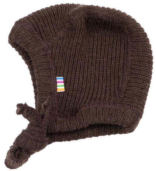 Joha Babymuts - Gebreid - Wol - Donkerbruin - Joha - 48 cm - Babymutsen