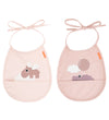 Done by deer Slabbetjes - PU - 2-pack - Happy Clouds Powder - Done by Deer - OneSize - Slabbetjes
