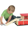 Krea Garage - Hout - 43x24 cm - Rood/Naturel - Krea - OneSize - Racebanen