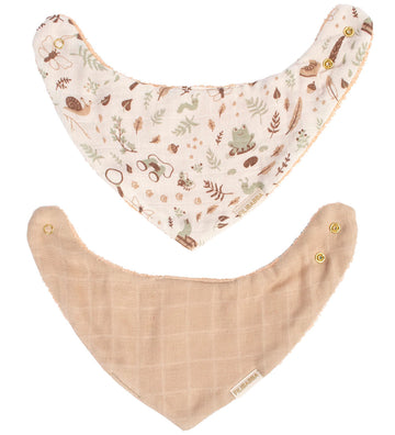 Filibabba Slabbetjes - Mousseline/Badstof - 2-pack - Little Wond - Filibabba - OneSize - Kwijlsjaaltjes