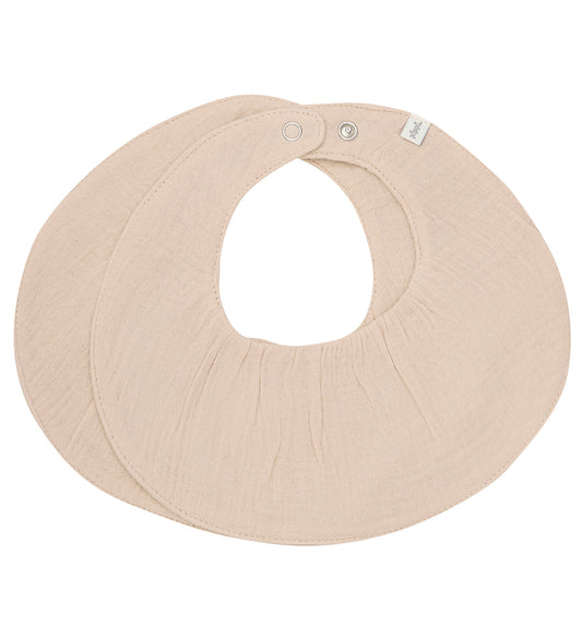 Pippi Slabbetjes - 2-pack - Doeskin - Pippi Baby - OneSize - Kwijlsjaaltjes