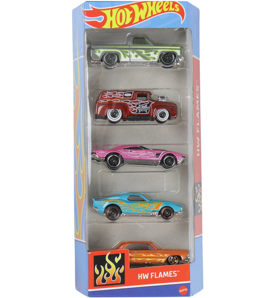 Hot Wheels Auto's - 5-pack - HW-vlammen - Hot Wheels - OneSize - Auto´s