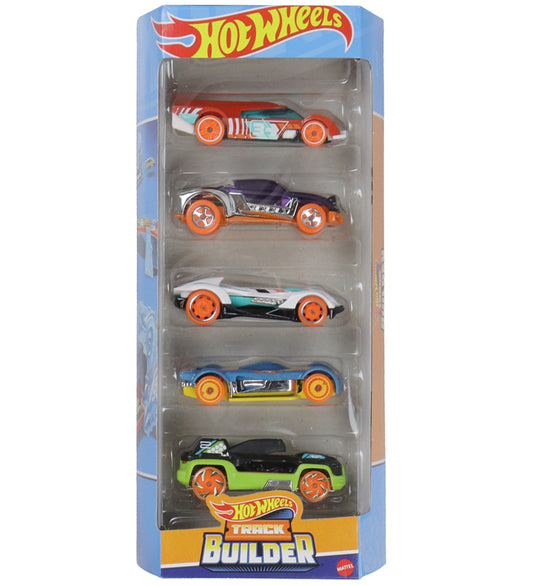 Hot Wheels Auto's - 5-pack - Track Bouwer - Hot Wheels - OneSize - Auto´s