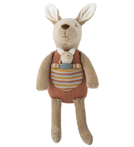Bloomingville Stoffen pop - 33 cm - Clover - Bruin - Bloomingville - OneSize - Poppen