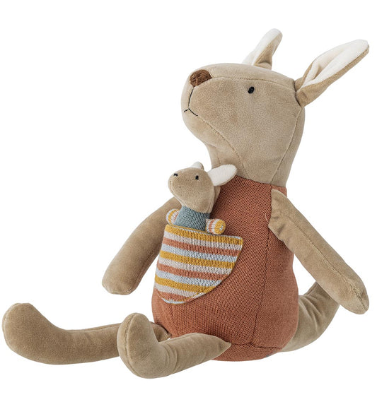Bloomingville Stoffen pop - 33 cm - Clover - Bruin - Bloomingville - OneSize - Poppen