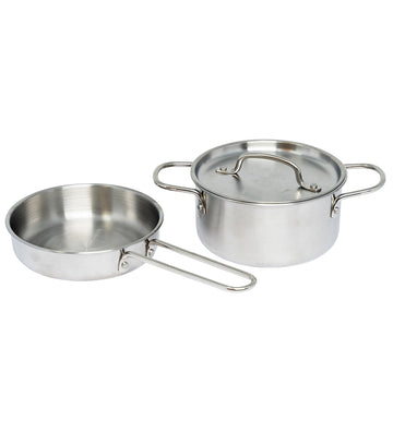 MaMaMeMo Pot en pan Set - Metaal - MaMaMeMo - OneSize - Speelkeukens