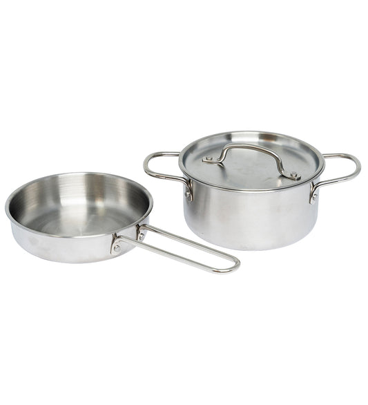 MaMaMeMo Pot en pan Set - Metaal - MaMaMeMo - OneSize - Speelkeukens