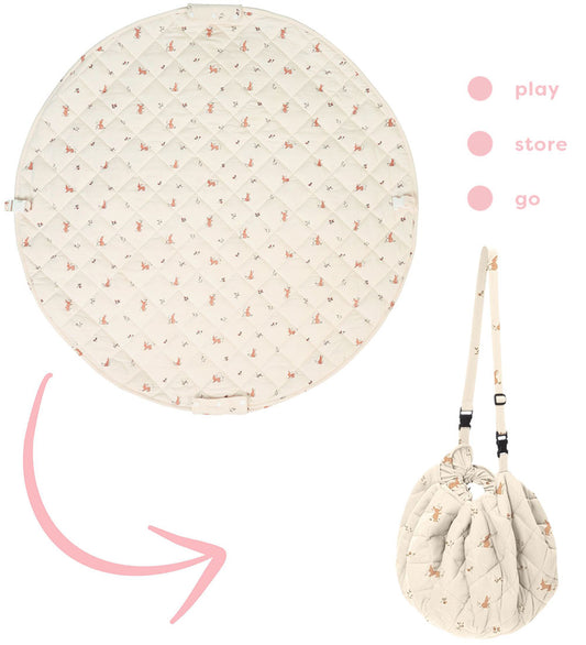 Play&Go Speelmat - Ø120 cm - Soft Organic - Rabbit - Play&Go - OneSize - Speelmaten