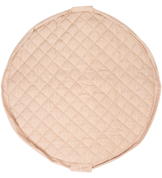 Play&Go Speelmat - Ø120 cm - Soft Organic - Strepen Brown - Play&Go - OneSize - Speelmaten
