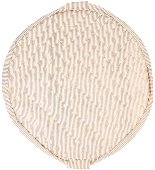 Play&Go Speelmat - Ø120 cm - Soft Organic - Strepen Blue - Play&Go - OneSize - Speelmaten