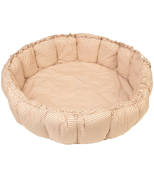 Play&Go Speelmat - 3-in-1 - Ø130 cm - Bloemstrepen Brown - Play&Go - OneSize - Speelmaten