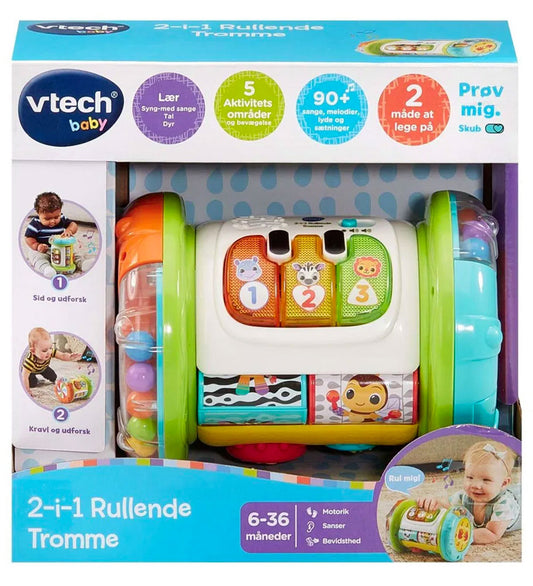 Vtech Activiteitenspeelgoed - Deens - 2-in-1 - Roltrommel - Vtech - OneSize - Activiteitenspeelgoed