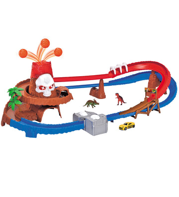Dickie Toys Racebaan m. Auto - Schedel Vulcano Track Set - Licht - Dickie Toys - OneSize - Racebanen
