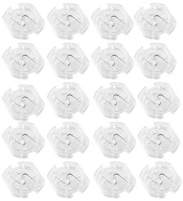 Jippies Stopcontactzekeringen - Draaibaar - 20 st. - Transparent - Jippies - OneSize - Sloten