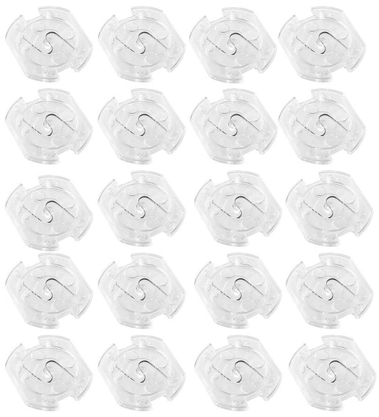 Jippies Stopcontactzekeringen - Draaibaar - 20 st. - Transparent - Jippies - OneSize - Sloten
