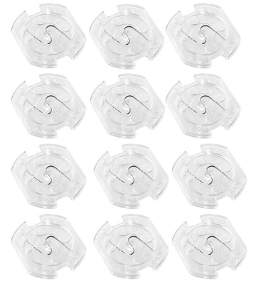 Jippies Stopcontactzekeringen - Draaibaar - 12 st. - Transparent - Jippies - OneSize - Sloten