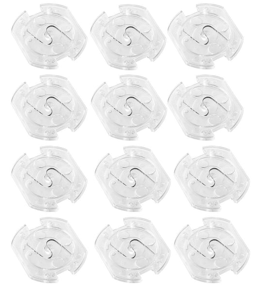 Jippies Stopcontactzekeringen - Draaibaar - 12 st. - Transparent - Jippies - OneSize - Sloten