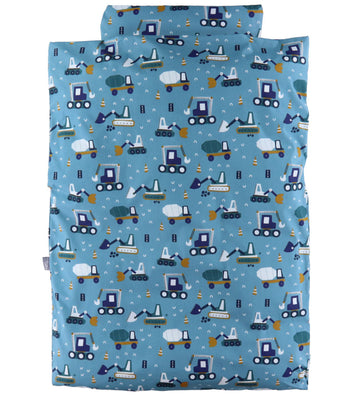 Nørgaard Madsens Beddengoed - Volwassenen - Blauw m. Werkmachine - Nørgaard Madsens - Volwassenen - Beddengoed - Volwassenen