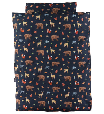 Nørgaard Madsens Beddengoed - Baby - Navy m. Dieren van het bos - Nørgaard Madsens - Baby - Beddengoed - Baby