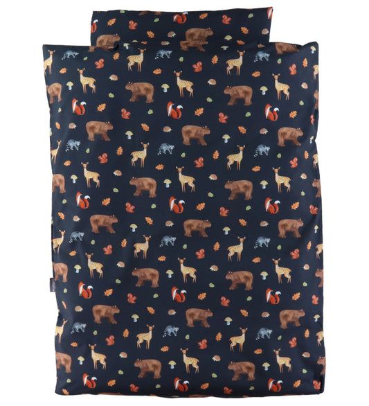 Nørgaard Madsens Beddengoed - Baby - Navy m. Dieren van het bos - Nørgaard Madsens - Baby - Beddengoed - Baby