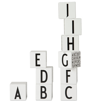 Design Letters Stapelblokken - A-Z - Wit m. Alfabet - Design Letters - OneSize - Blokken