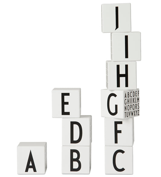 Design Letters Stapelblokken - A-Z - Wit m. Alfabet - Design Letters - OneSize - Blokken