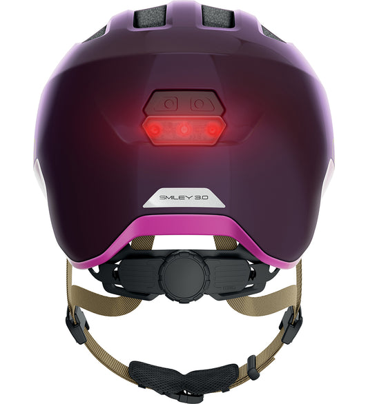 Abus Fietshelm - Smiley 3,0 Ace LED - Royal Purple - Abus - 50-54 cm - Fietshelmen