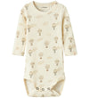 Lil' Atelier Romper l/s - Rib - NbnGavo - Tortelduif/Air BALLON - Lil Atelier - 2 jaar (92) - Rompers Lange Mouw