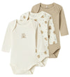 Name It Romper l/s - Noos - 3-pack - Jet Stream - Name It - 56 - Rompers Lange Mouw