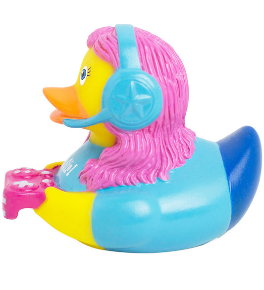 Rubber Eend - Computerspeler/gamer Meisje - Badeand - OneSize - Badspeelgoed