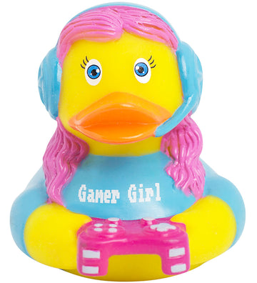 Rubber Eend - Computerspeler/gamer Meisje - Badeand - OneSize - Badspeelgoed