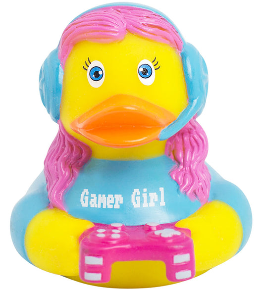 Rubber Eend - Computerspeler/gamer Meisje - Badeand - OneSize - Badspeelgoed