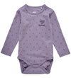 Hummel Romper l/s - hmlBeesy - Lavender Grijs - Hummel - 74 - Rompers Lange Mouw