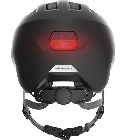 Abus Fietshelm - Smiley 3,0 Ace LED - Fluweel Black - Abus - 50-54 cm - Fietshelmen
