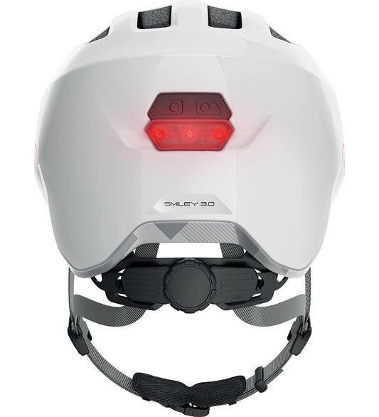 Abus Fietshelm - Smiley 3.0 Ace LED - Glanzend White - Abus - 50-54 cm - Fietshelmen
