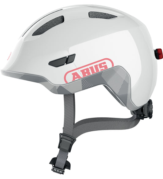 Abus Fietshelm - Smiley 3.0 Ace LED - Glanzend White - Abus - 50-54 cm - Fietshelmen