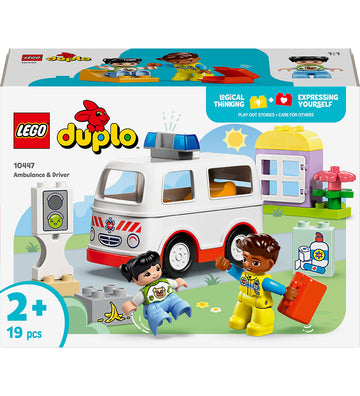 LEGO® DUPLO® - Ambulance met chauffeur 10447 - 19 Onderdelen - LEGO® - OneSize - Blokken