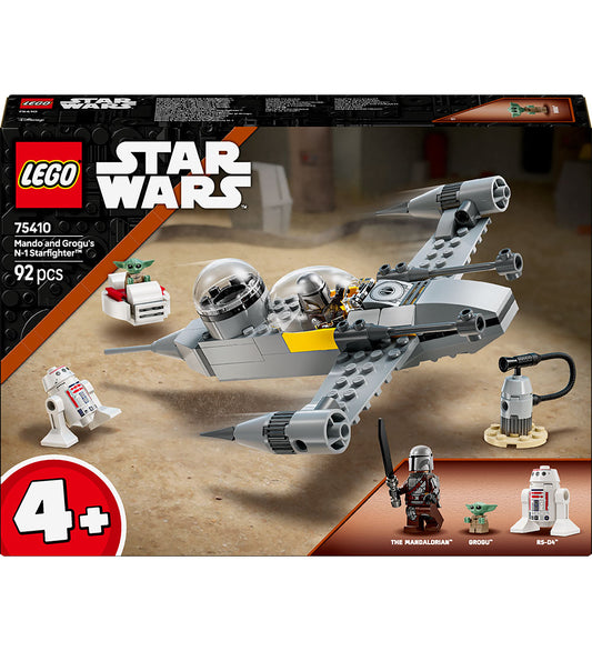 LEGO® Star Wars - Mando en Grogu's N-1 Starfighter 75410 - 92 De - LEGO® - OneSize - Blokken
