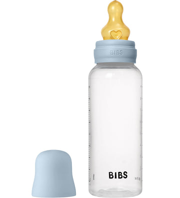 BIBS Babyflesje - 270 ml - PP/Natuurlijk Rubber - Baby Blue - BIBS - OneSize - Babyflesjes