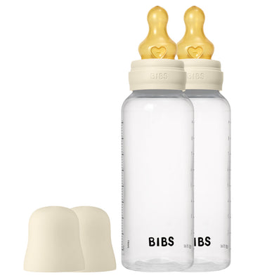 BIBS Babyflesje - 2-pack - 270 ml - PP/Natuurlijk Rubber - Ivory - BIBS - OneSize - Babyflesjes