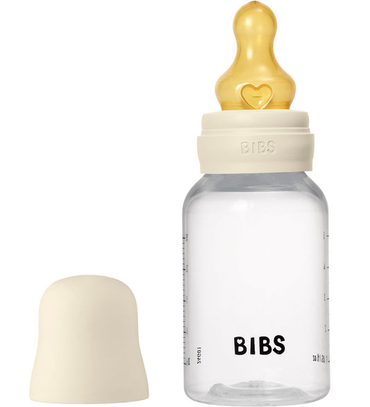 BIBS Babyflesje - 150 ml - PP/Natuurlijk Rubber - Ivory - BIBS - OneSize - Babyflesjes